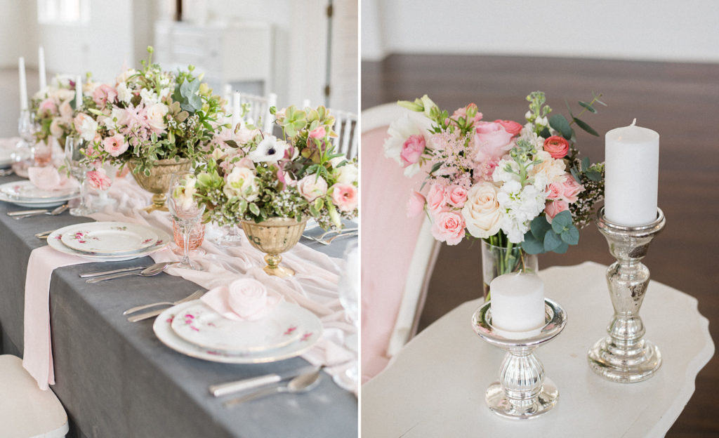 pretty in pink styled shoot floral