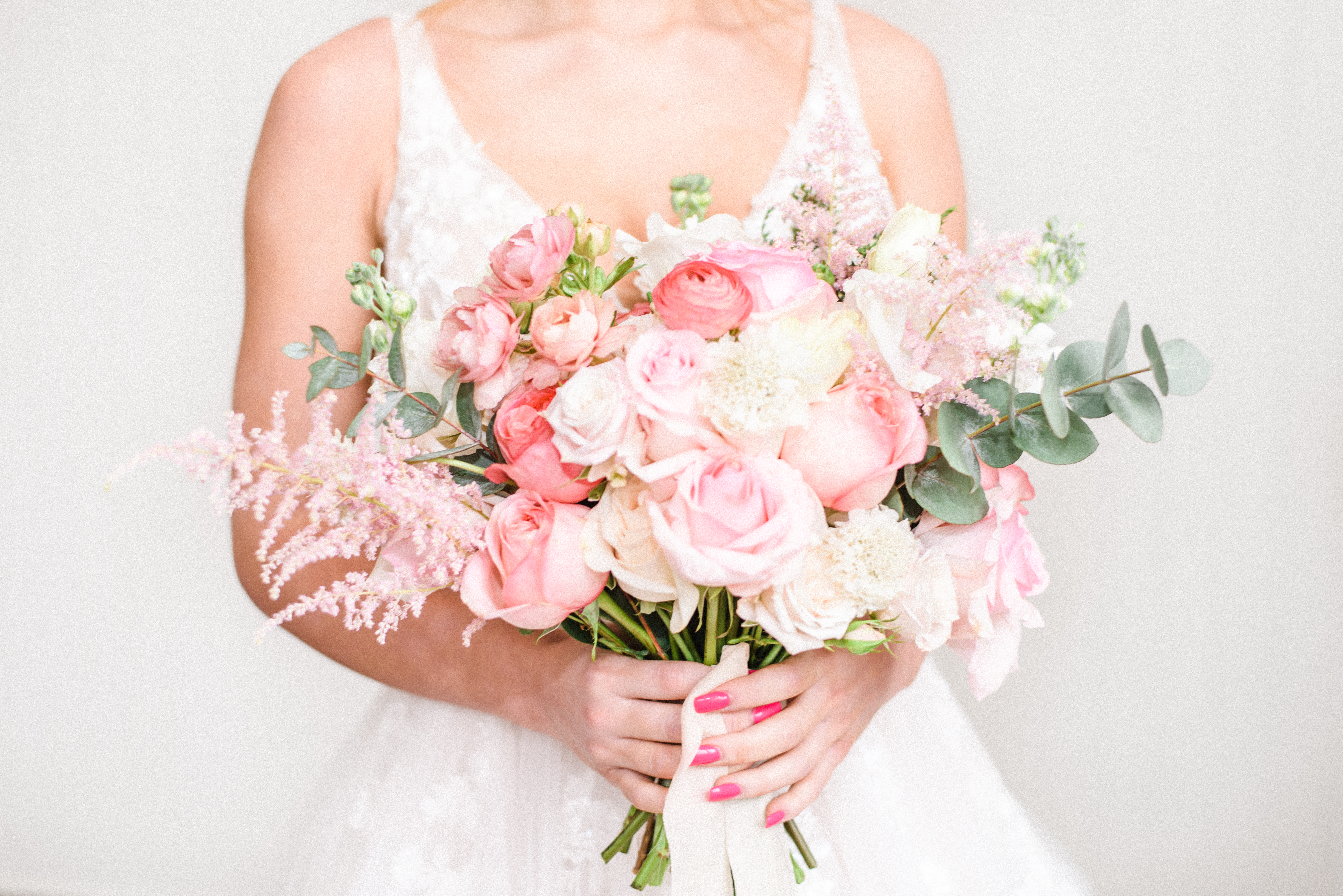pretty in pink styled shoot bouquet