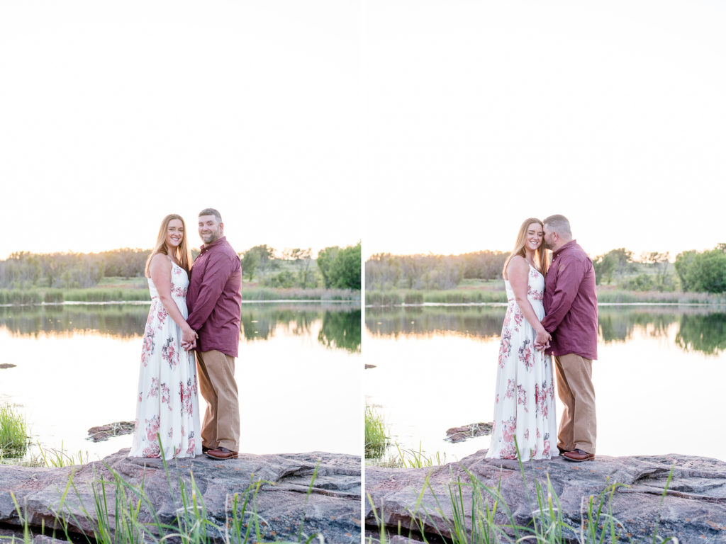 paige and chester by the pond