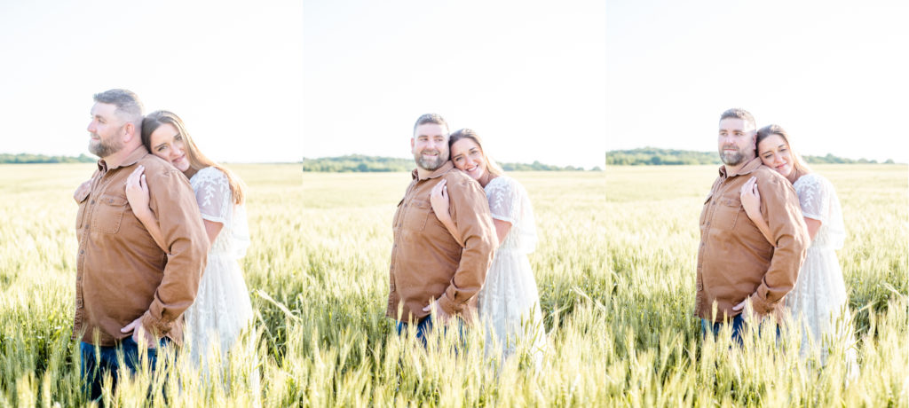 couple in a wheat field