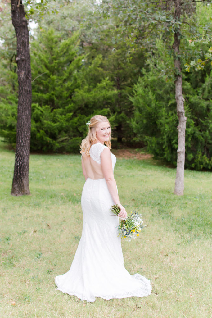 back of wedding dress