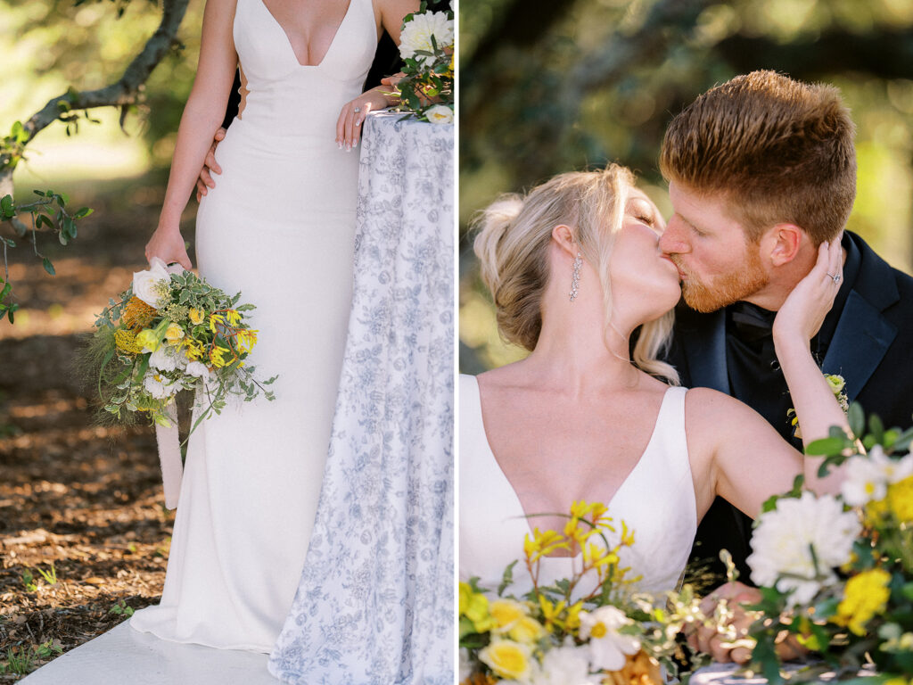 yellow wedding florals