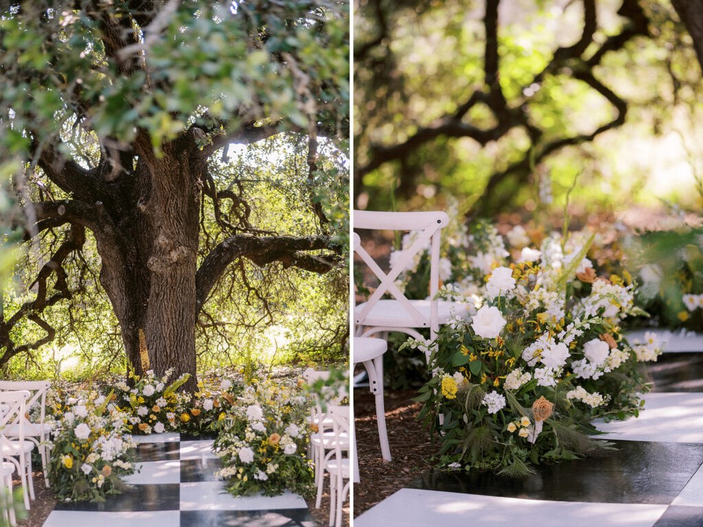 yellow wedding florals