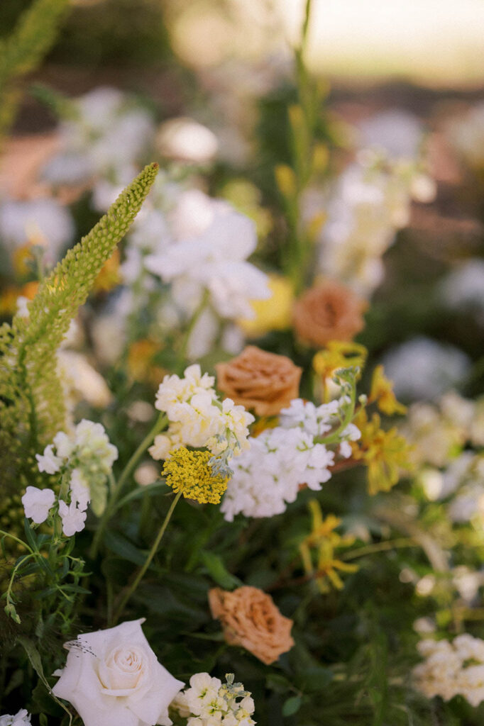 yellow wedding florals