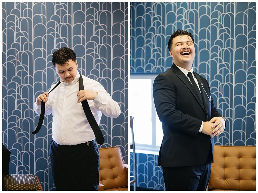 groom getting ready