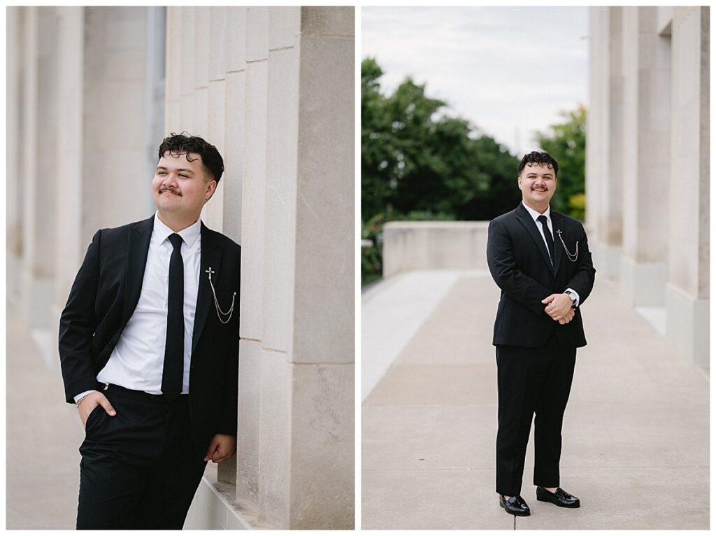 groom photos at civic center music hall