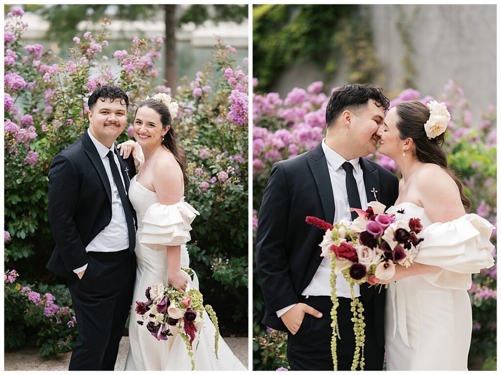 bride and groom at myriad gardens
