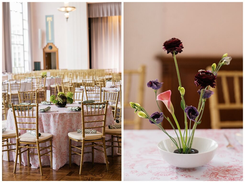 Wedding florals by Curbside Florals at Civic Center Music Hall ceremony